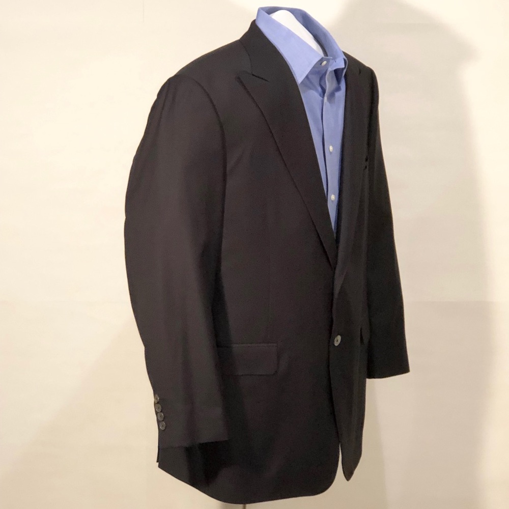SAMUELSOHN Black Sport Coat Blazer 48R 100% Wool